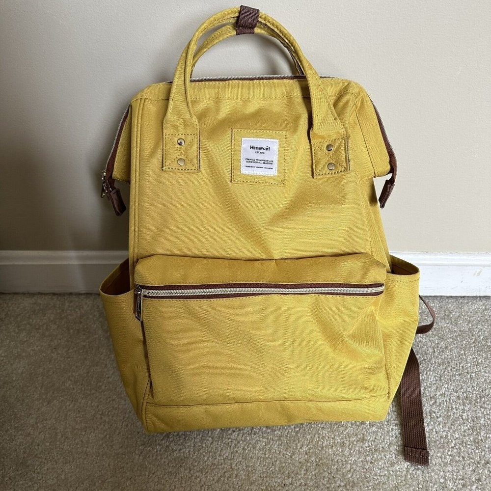 Himawari Yellow Backpack Organizer Purse